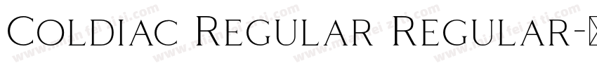 Coldiac Regular Regular字体转换